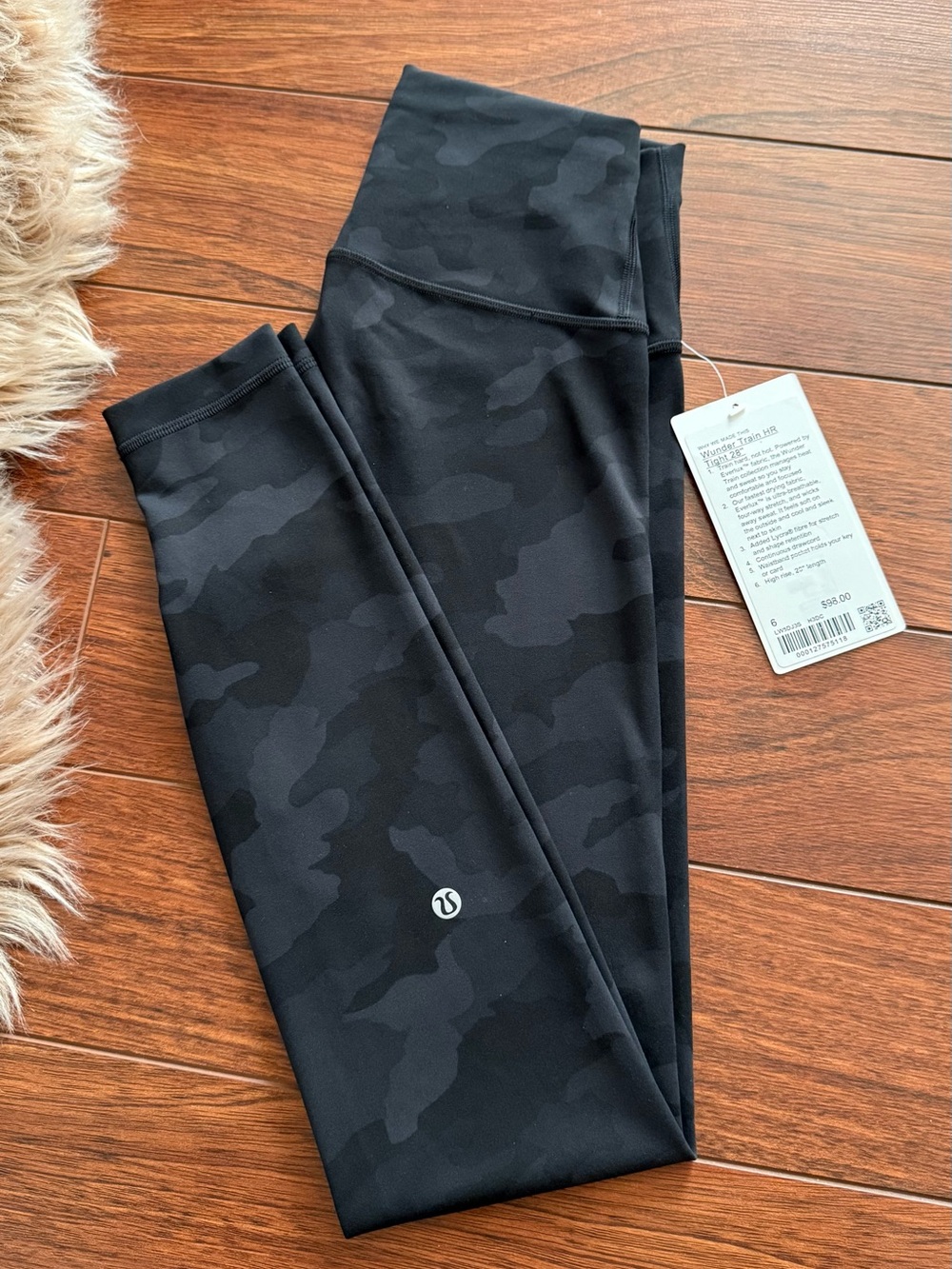 Lululemon Wunder Train HR Tight 28" in black & gray camouflage
Brand new